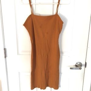 burnt orange body con dress!
